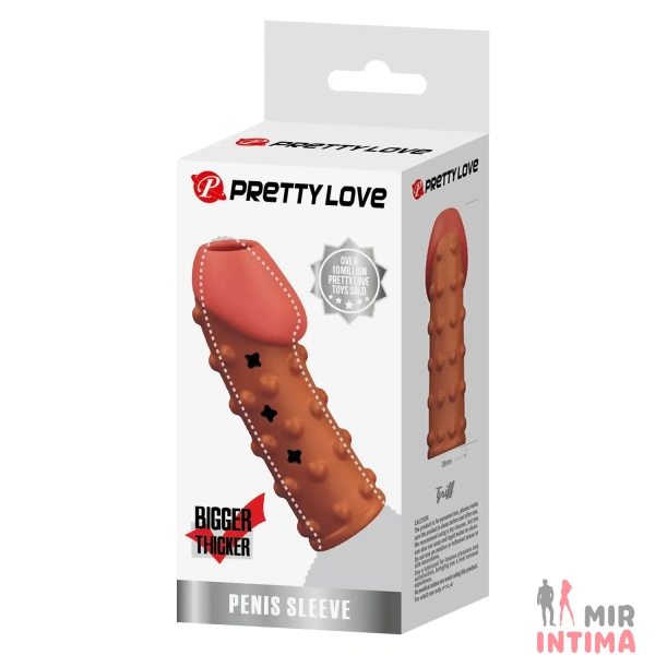 Насадка PRETTY LOVE Penis Sleeve, TPR, 9,8см - 2 Насадка PRETTY LOVE Penis Sleeve, TPR, 9,8см - 2