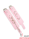 Розовые фиксаторы для рук и ног с цепочкой, 29,5х5,5 см