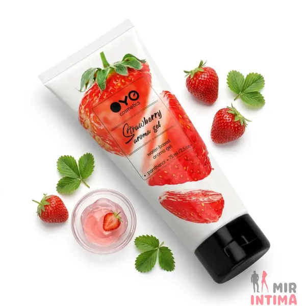 Универсальный ароматизированный увлажняюший гель-лубрикант OYO - Strawberry aroma gel, 75 ml - 2