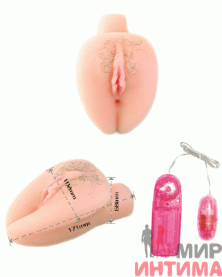 Двойной мастурбатор вагина + анус с вибрацией Little Butt - 1