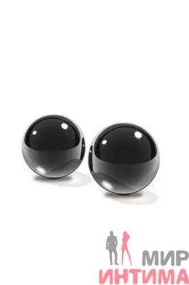 Вагинальные шарики Ben Wa 2,5 см, черное стекло