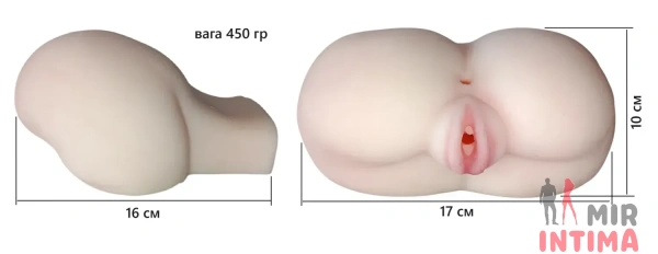 Мастурбатор с двумя входами (вагина и анус) OYO - Beautiful Buttocks - 5