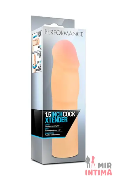 Удлиняющая насадка-презерватив 1.5 INCH COCK XTENDER BEIGE - 2 Удлиняющая насадка-презерватив 1.5 INCH COCK XTENDER BEIGE - 2