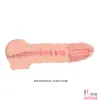 Рифлёный мастурбатор-насадка «Bigger Man» с вибрацией - 3