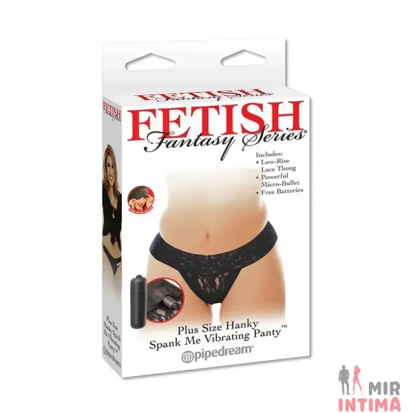 Женские-вибротрусики-Стринги с вибропулей Ff Plus Size Hanky Spank Me - 6
