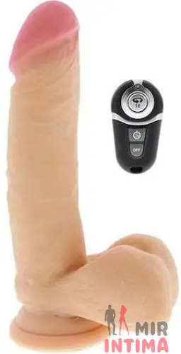 Реалистичный-женский-вибратор-Вращающийся вибратор на ДУ REALSTUFF 7.5INCH ROTATING