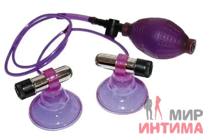 Женский-стимулятор-груди-Вакуумные вибро-помпы на соски Nipple Sucker Ultraviolett - 3