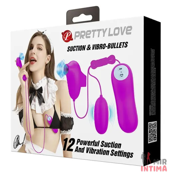 Вакуумный стимулятор с виброяйцом SUCTION & VIBRO-BULLETS - 1 Вакуумный стимулятор с виброяйцом SUCTION & VIBRO-BULLETS - 1