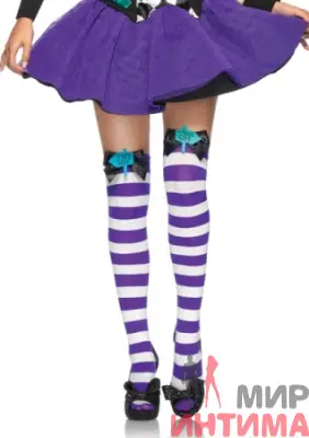 Чулочки Mad Hatter Bow Top Thigh Highs