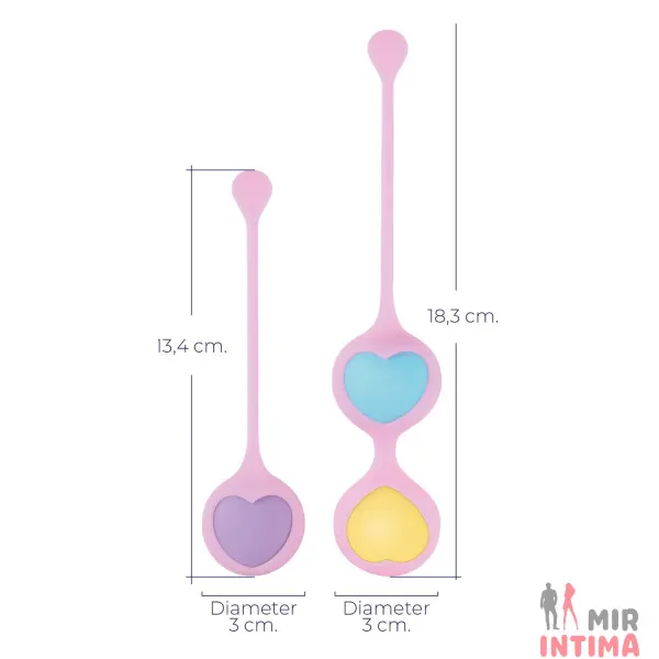Вагинальные шарики Wooomy Love Pearls, силикон - 5