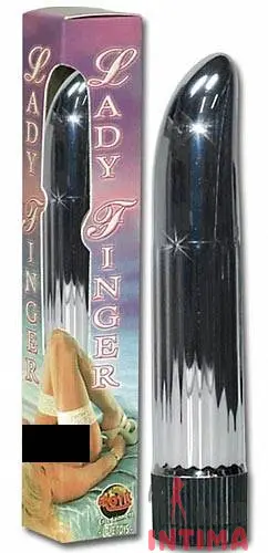 Классический-женский-вибратор-Глянцевый вибратор LadyFinger, 13X2,5 см