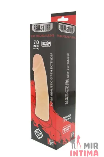 Удлиняющая насадка-презерватив REALSTUFF GIRTH EXTENDER SLEEVE Удлиняющая насадка-презерватив REALSTUFF GIRTH EXTENDER SLEEVE