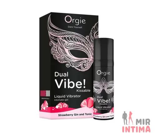 Жидкий вибратор Dual Vibe - Strawberry Gin And Tonic, 15мл