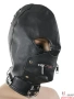 Шлем на голову со шнуровкой и молнией для фиксации рта  - 1