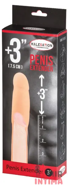 Удлиняющая насадка MALESATION Penis Extender 3" (7,5 см) - 1 Удлиняющая насадка MALESATION Penis Extender 3" (7,5 см) - 1