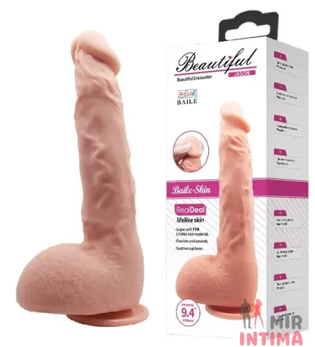 Фаллоимитатор на присоске от Baile Beautiful JASON 9,4'' Flesh Фаллоимитатор на присоске от Baile Beautiful JASON 9,4'' Flesh