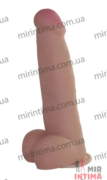 Фаллоимитатор с мошонкой EGZO, 20х4,5 см - 1 Фаллоимитатор с мошонкой EGZO, 20х4,5 см - 1