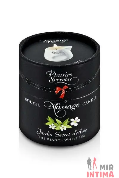 Массажная свеча Plaisirs Secrets White Tea, керамический сосуд, 80 мл - 2 Массажная свеча Plaisirs Secrets White Tea, керамический сосуд, 80 мл - 2
