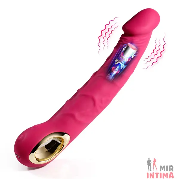 Реалистичный-женский-вибратор-Реалистичный силиконовый массажер Vibrator PINK, водонепроницаемый. - 8