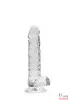 Фаллоимитатор с мошонкой Dildo REALROCK прозрачный 19х7,4см - 3 Фаллоимитатор с мошонкой Dildo REALROCK прозрачный 19х7,4см - 3