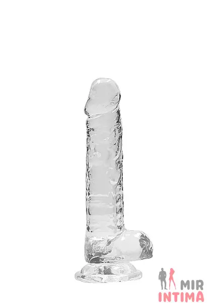 Фаллоимитатор с мошонкой Dildo REALROCK прозрачный 19х7,4см - 3 Фаллоимитатор с мошонкой Dildo REALROCK прозрачный 19х7,4см - 3
