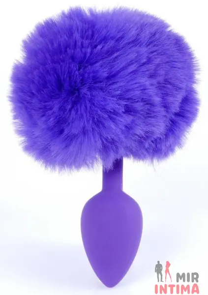 Силиконовая анальная пробка Bunny Tail, 6,5х2,7 см - 4 Силиконовая анальная пробка Bunny Tail, 6,5х2,7 см - 4