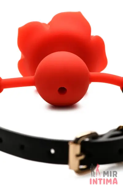 Силиконовый кляп с розой Master Series: Blossom Silicone Rose Gag - 4 Силиконовый кляп с розой Master Series: Blossom Silicone Rose Gag - 4