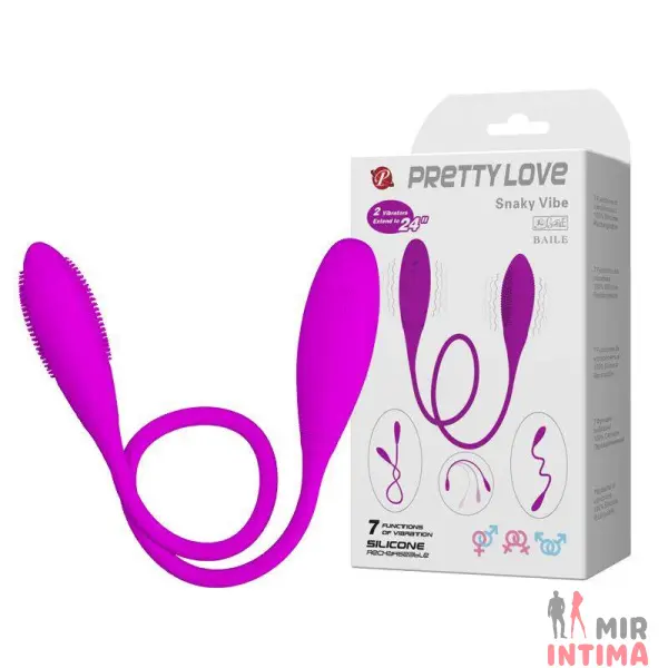 Двойной вибратор PRETTY LOVE Snaky Vibe - 4 Двойной вибратор PRETTY LOVE Snaky Vibe - 4