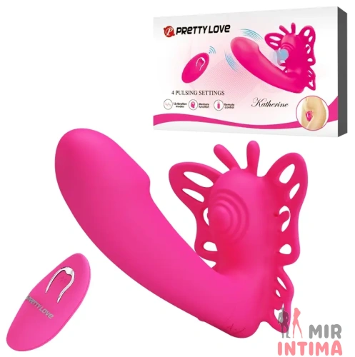 MIBI-014849W-Женский-вибратор-точки-G Женский-вибратор-точки-G-Многофункциональный вибростимулятор с пультом управления Pretty Love Katherine Magenta