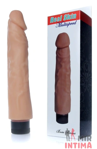 Реалистичный-женский-вибратор-Вибратор BOSS Series - Real Skin Flash, 23 х 4 см.