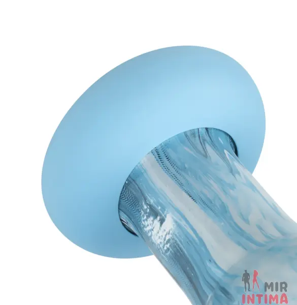 Дилдо Gildo Ocean Wave стекло + силикон, 17.6 см - 4