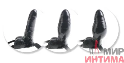 Надувной страпон с пультом Fetish Fantasy Series Inflatable Vibrating 6, 13,4х4,8 см - 1