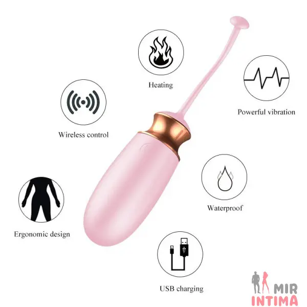 Женская-вибропуля-Виброяйцо с ДУ и функцией подогрева «Vibrating Silicone Love EGG» - 7