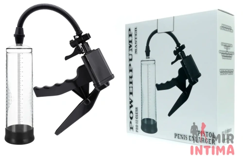 Вакуумная помпа для увеличения пениса Powerpump PRO 02 Clear Вакуумная помпа для увеличения пениса Powerpump PRO 02 Clear
