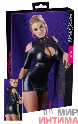 Сексуальное черное мини-платье