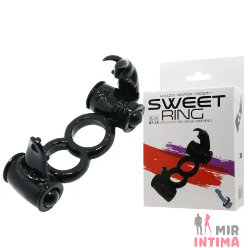 Двойное виброкольцо со стимулятором клитора «Sweet RING» Двойное виброкольцо со стимулятором клитора «Sweet RING»