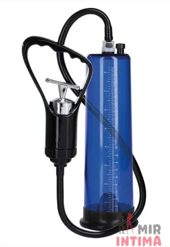 Помпа для пениса Apollo Premium Power Pump Blue, 24х7 см
