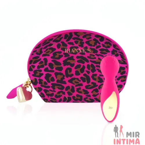 Маленький-женский-вибратор-Мини вибромассажер Rianne S: Lovely Leopard, силикон, 10 режимов