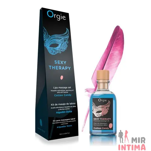 Массажное масло сахарная вата Orgie Lips Massage Kit , 100 мл