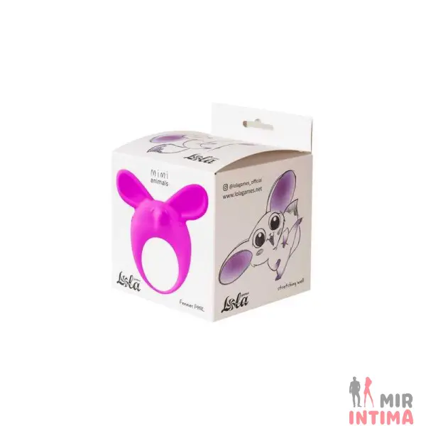Яркое эрекционное кольцо с вибрацией Mimi Animals - 4