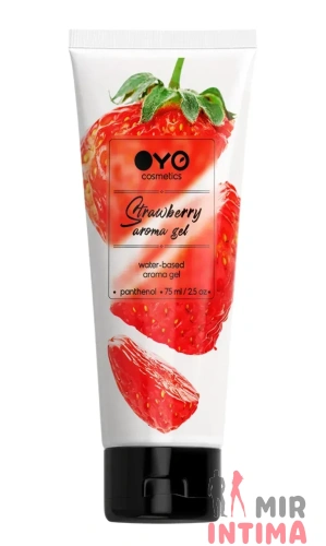 Универсальный ароматизированный увлажняюший гель-лубрикант OYO - Strawberry aroma gel, 75 ml