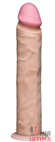 Большой фаллоимитатор UltraSkyn Realistic Cock 10'', 25,4х5 см - 2