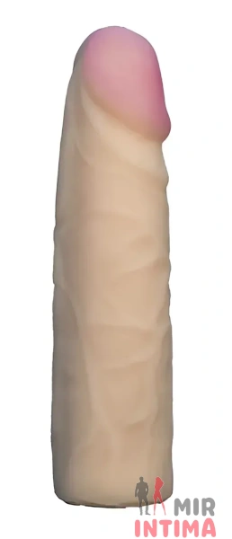 Насадка для страпона телесная EGZO Ciberskin, 18x4,2 см, киберкожа - 1