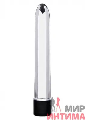 Классический-женский-вибратор-Классический пластиковый вибратор Retro Ultra Slimline Silver, 17х2,5 см