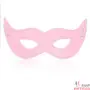 Таємнича маска з рожевої еко-шкіри