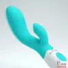 Женский-стимулятор-клитора-Вибромассажер Pretty Love BRIGHTY кролик, 30 режимов, голубой - 3