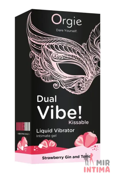 Жидкий вибратор Dual Vibe - Strawberry Gin And Tonic, 15мл - 2