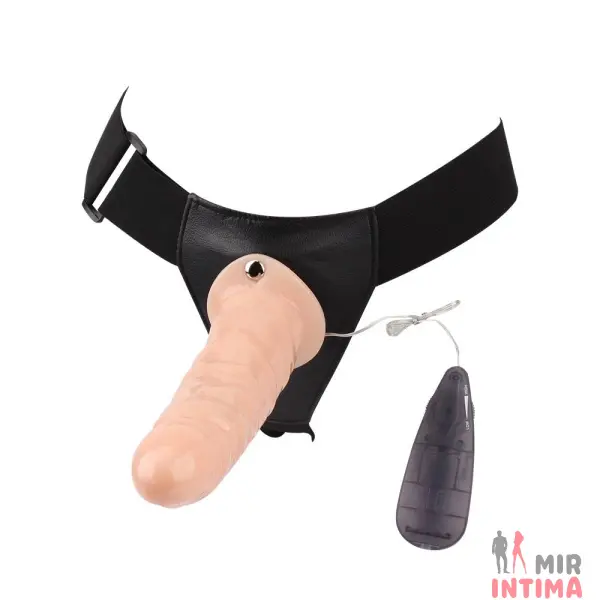 Фаллопротез с вибрацией Basic Vibrating Strap-on Harness - 1