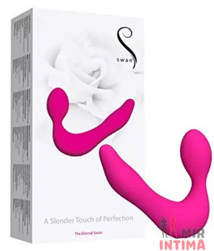 Страпон без ремней с вибрацией Swan The Eternal Swan