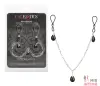 Украшение на соски с утяжелителями Nonpiercing Nipple Chain Jewelry, оникс - 2 Украшение на соски с утяжелителями Nonpiercing Nipple Chain Jewelry, оникс - 2